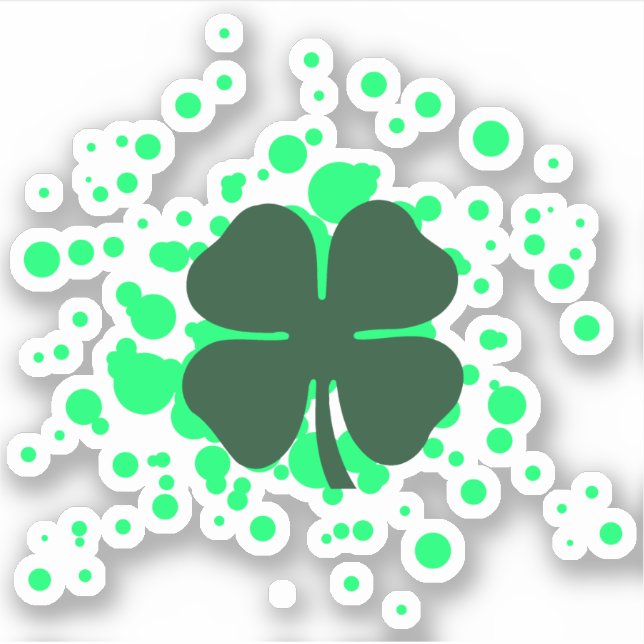 shamrock bubbles sticker (Front)