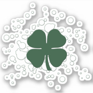 shamrock bubbles sticker