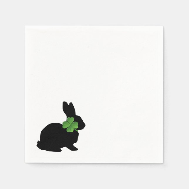 Shamrock Bunny Napkins (Front)