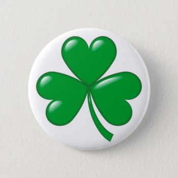 Shamrock Button by madelaide at Zazzle