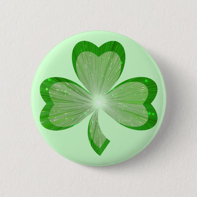 Shamrock button badge green (Front)
