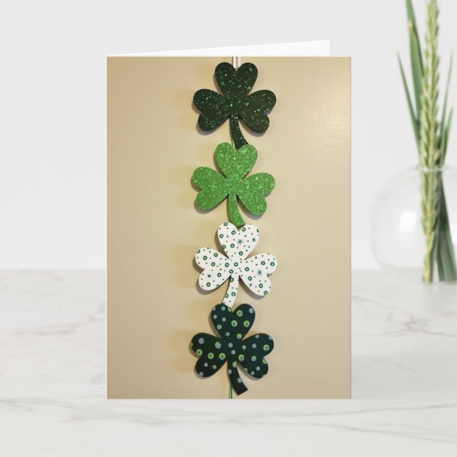 Shamrock Cascade Festive Card (Front)