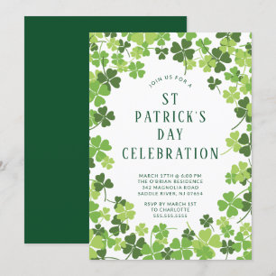 Shamrock Celebration St. Patrick's Day Invitation
