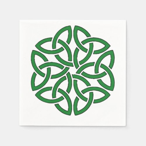 Shamrock Celtic Art Knotwork Design Napkins