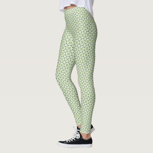 Shamrock Celtic Inspired Pattern St. Patrick’s Day Leggings (Left)