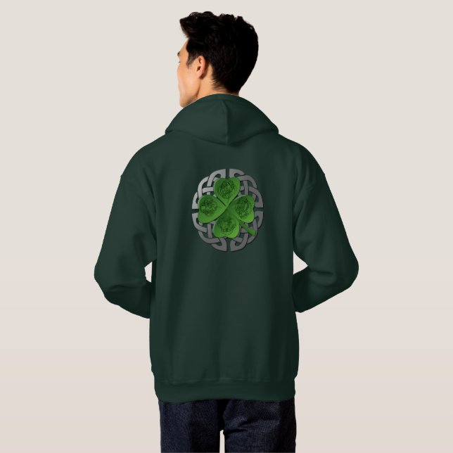 Shamrock - Celtic Knot - 4 Evangelists Hoodie (Back Full)
