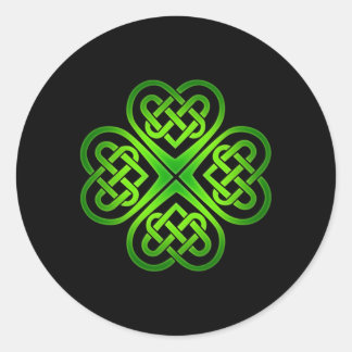 Shamrock Celtic Knot Irish C St Patricks Day Celts Classic Round Sticker