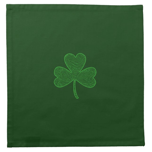 Shamrock (Center Fold) Cloth Napkin (Front)