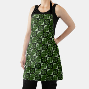 Shamrock Checkerboard Pattern Apron