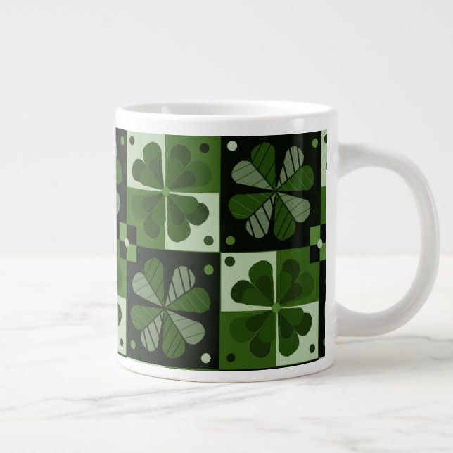 Shamrock Checkerboard Pattern Mug (Right)