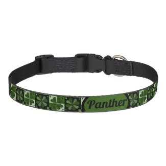 Shamrock Checkerboard Pattern  Pet Collar