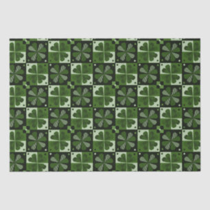 Shamrock Checkerboard Pattern Tissue Paper