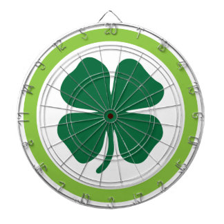 Shamrock Circle Dartboard With Darts