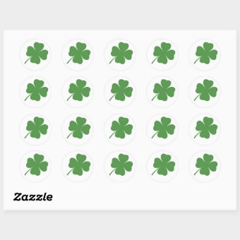 Shamrock Classic Round Sticker | Zazzle
