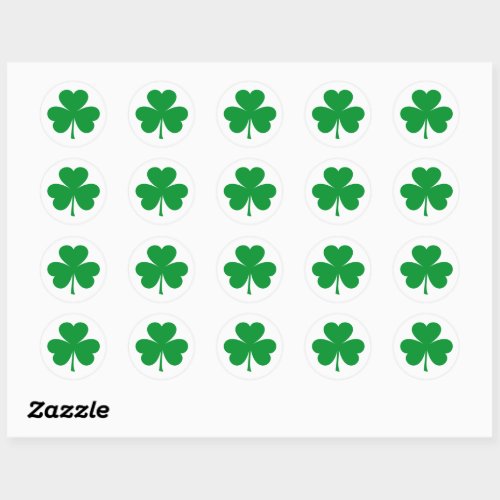 Shamrock Classic Round Sticker