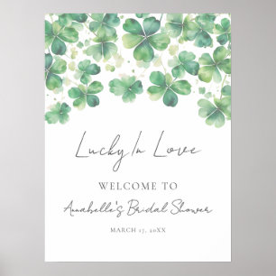 Shamrock Clover Bridal Shower Welcome Sign