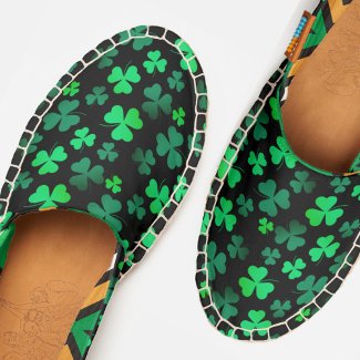 Shamrock Clover Green Black 3 Leaf St Patricks Day