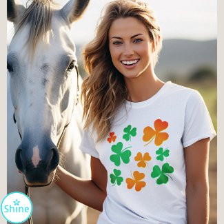 Shamrock Clover Green Orange Irish St Patricks Day