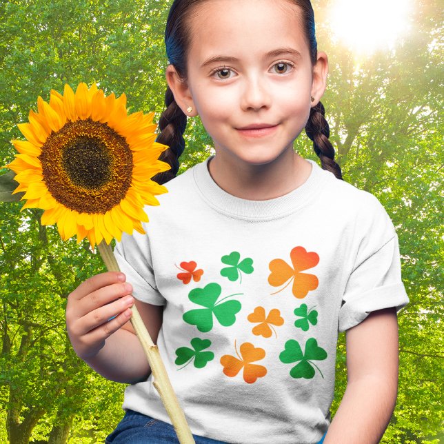 Shamrock Clover Green Orange Irish St Patricks Day T-Shirt (Creator Uploaded)