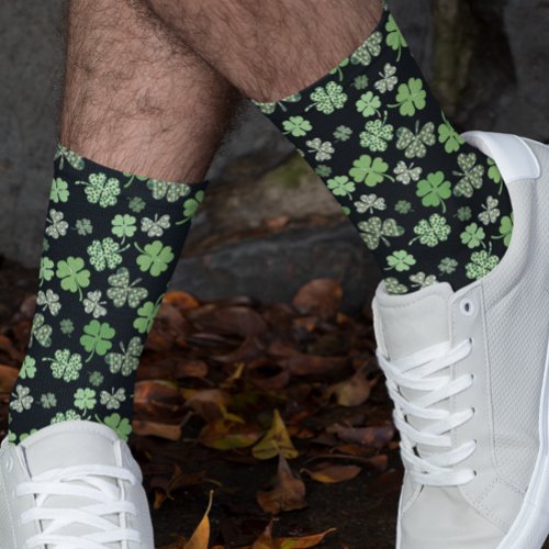 Shamrock Clover Green St Patricks day Socks