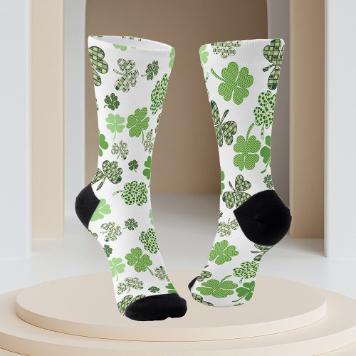 Shamrock Clover Green St Patricks day  Socks