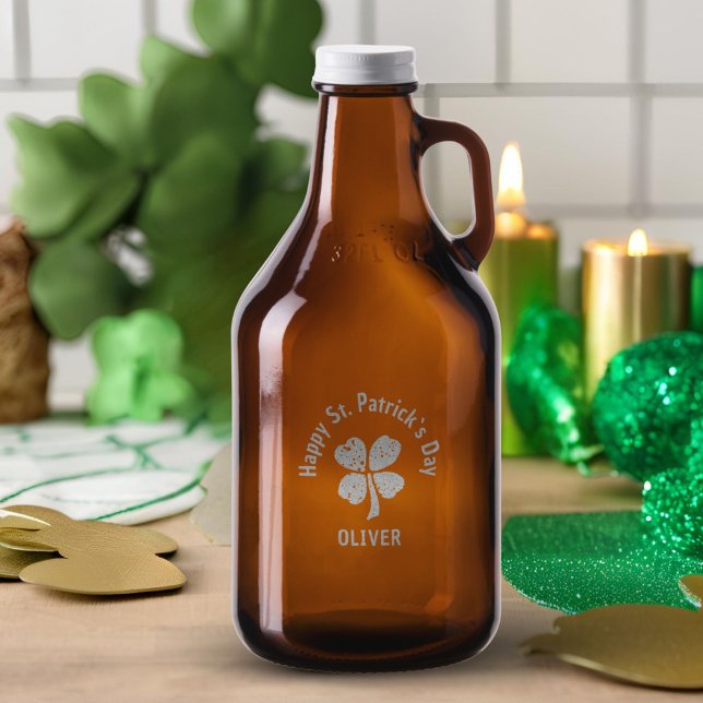 Shamrock Clover Happy St. Patrick`s Day  Growler (Creator Uploaded)