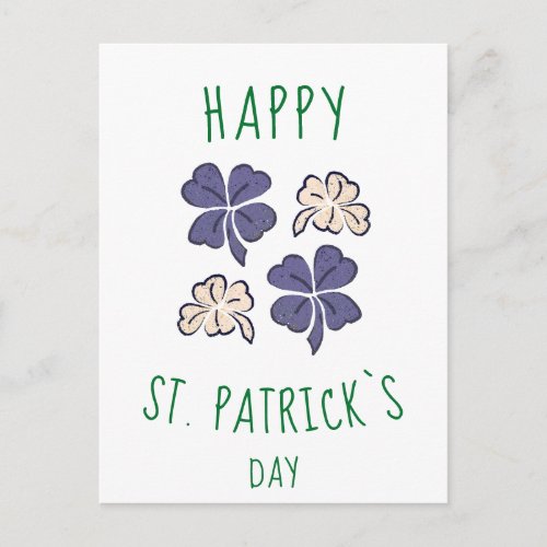 Shamrock Clover Happy St Patricks day Postcard
