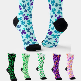 Shamrock Clover Leaf Blue Modern Elegant Stylish