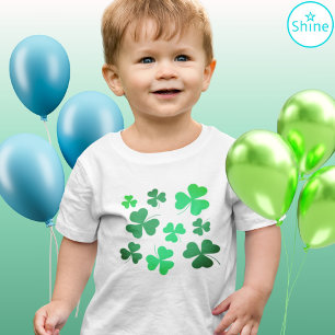 Shamrock Clover Leaf Cute St Patrick's Day Floral Toddler T-shirt
