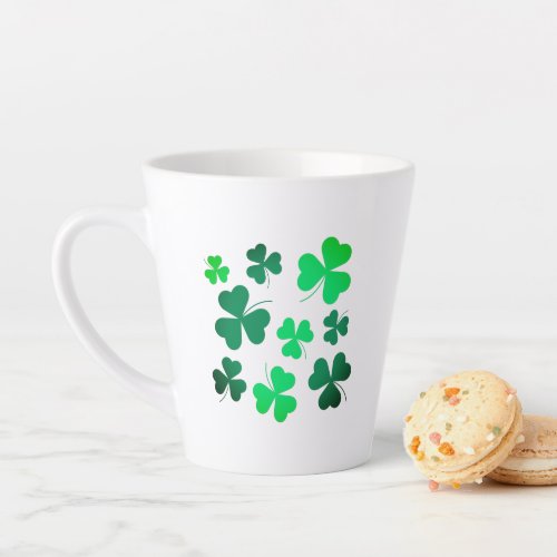 Shamrock Clover Leaf Ireland Irish Modern Elegant Latte Mug
