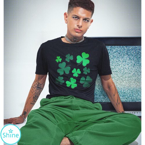 Shamrock Clover Leaf Modern Stylish T_Shirt