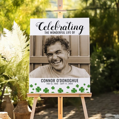 Shamrock Clover Memorial Photo Welcome Tribute