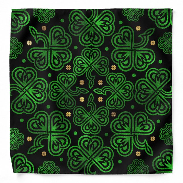 Shamrock Clover Ornament Bandana (Front)