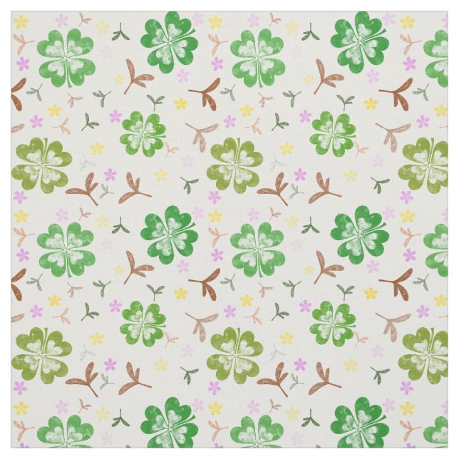 Shamrock clover pattern fabric (Swatch)