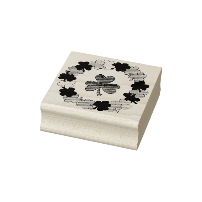 Shamrock Clover Wreath Saint Patrick's Day Stamp (Stamp)