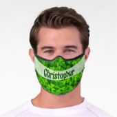 Shamrock Clovers Add Name Premium Face Mask (Worn)