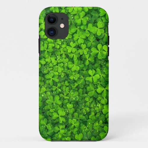 Shamrock Clovers Green Irish Symbol Ireland iPhone 11 Case
