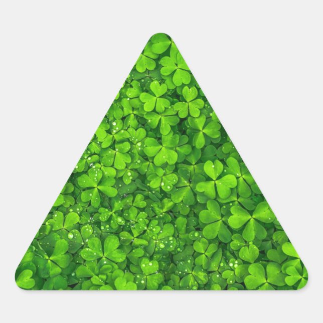 Shamrock Clovers Green Irish Symbol Ireland Triangle Sticker (Front)