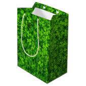 Shamrock Clovers Personalized Medium Gift Bag (Back Angled)
