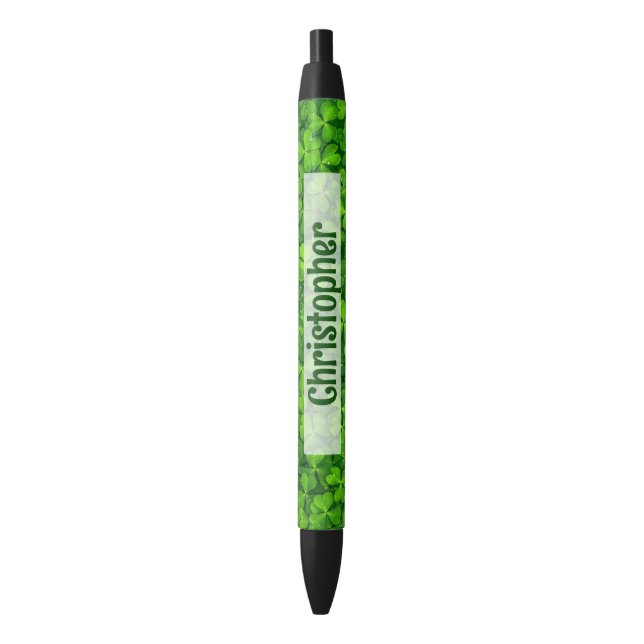 Shamrock Clovers Personalized Pen (Front Vertical)