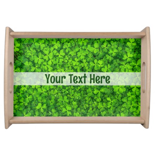 Shamrock Clovers Personalized Serving Tray