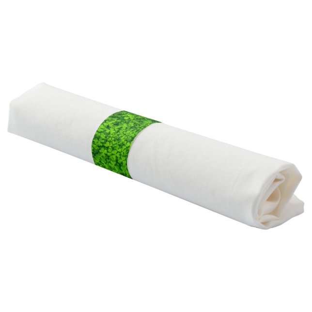 Shamrock Clovers Photography Irish Saint Patrick Napkin Bands (Angled)