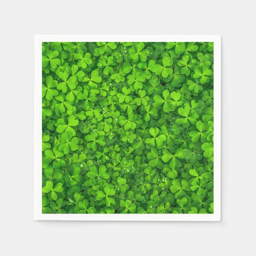 Shamrock Clovers Photography Irish Saint Patrick Napkins