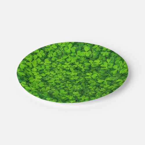 Shamrock Clovers Photography Irish Saint Patrick Paper Plates