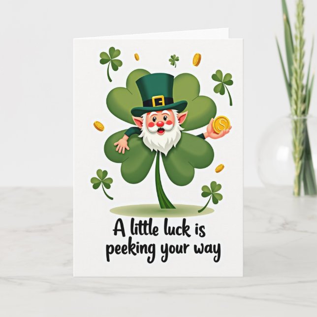 Shamrock Coin Luck Card (Front)