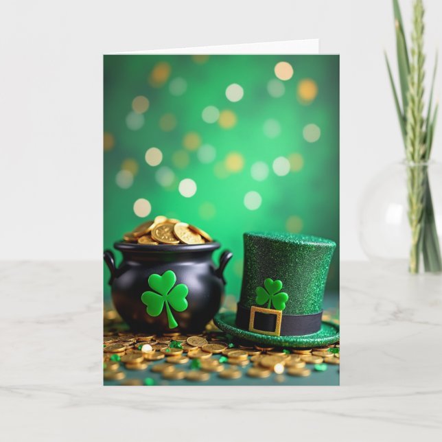 Shamrock Coins Pattern Card (Front)