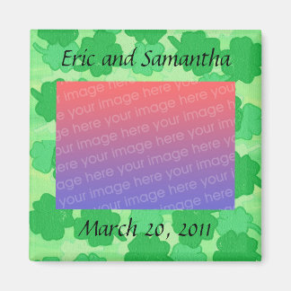Shamrock Collage wedding photo magnets