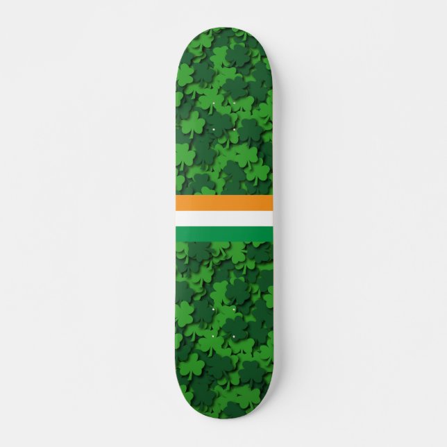 Shamrock Confetti Skateboard Deck (Front)