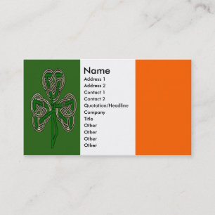 Shamrock Cross Knot Business Cards