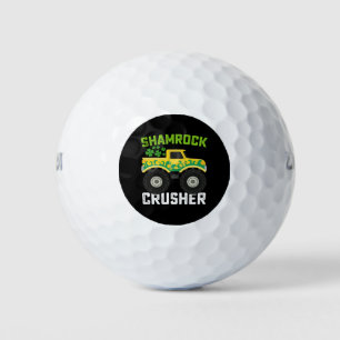 Shamrock Crusher Monster Truck St Patrick's Day Golf Balls